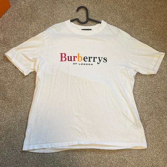 Authentic Burberry Reissued 1995 Rainbow Logo T-shirt, unisex size